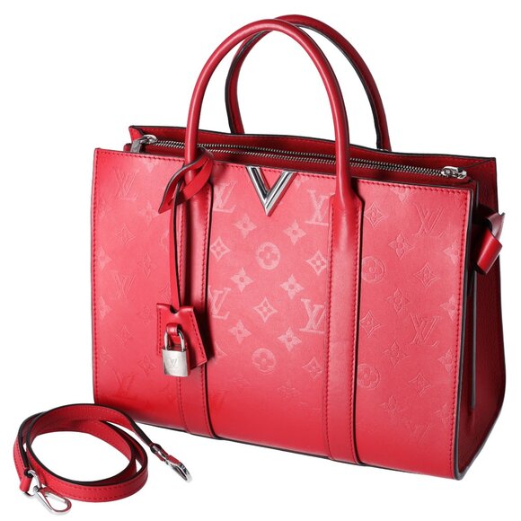 Louis Vuitton Monogram MM Very Line Tote Bag M43542 Ruby Red - Picture 1 of 17